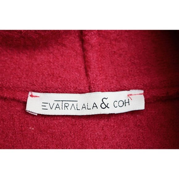Eva Tralala Paris - Boiled Wool Shawl Collar Jacket - color Red, XL - Picture 2 of 8